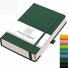 img 4 attached to AHGXG Graph Paper Notebook - 320 Pages Grid Notebook Thick Journal A5, 100Gsm Thick Graph Paper, Leather Hardcover, Inner Pocket,5.75'' × 8.38''- Green