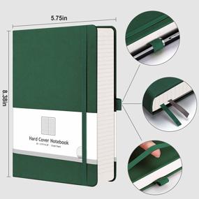 img 1 attached to AHGXG Graph Paper Notebook - 320 Pages Grid Notebook Thick Journal A5, 100Gsm Thick Graph Paper, Leather Hardcover, Inner Pocket,5.75'' × 8.38''- Green