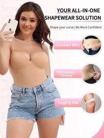 img 1 attached to Women'S Tummy Control Shapewear Bodysuit With Built-In Bra – JOYSHAPER Top For Slimming And Body Shaping
