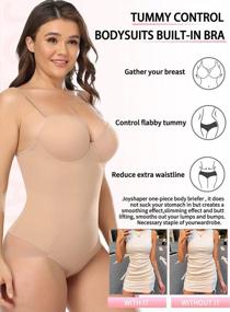 img 3 attached to Women'S Tummy Control Shapewear Bodysuit With Built-In Bra – JOYSHAPER Top For Slimming And Body Shaping