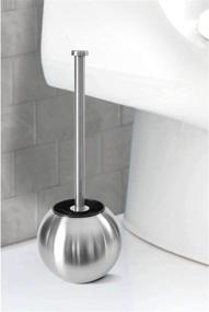 img 1 attached to 🚽 ToiletTree Modern Stainless Steel Toilet Cleaning Brush - Deluxe Bathroom Brush (5.8" x 5.8" x 11")