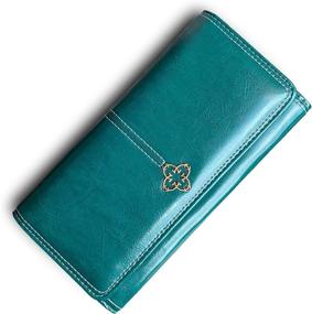 img 4 attached to 👛 Bifold Trifold Women's Handbags & Wallets by AOXONEL Wallets - Stylish Capacity Wallets for Women