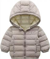 amebelle toddler boys & girls lightweight winter down coats with hooded puffer jacket outwear logo