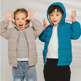 img 1 attached to AMEBELLE Toddler Boys & Girls Lightweight Winter Down Coats With Hooded Puffer Jacket Outwear