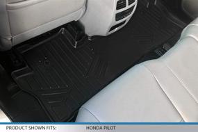 img 1 attached to 🚗 Custom Fit Floor Mats 2 Row Liner Set Black for Honda Pilot 2016-2022 - SMARTLINER