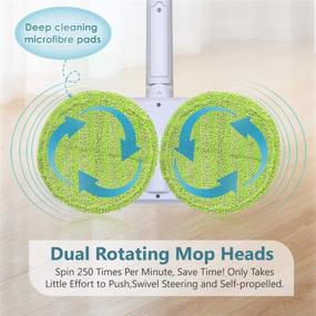 img 3 attached to 🧹 Efficient Cordless Electric Spin Mop with Reusable Microfiber Pads for Effective Wood Floor Cleaning