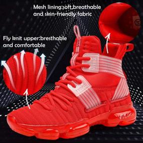 img 3 attached to JMFCHI FASHION Basketball Sneakers Training Girls' Shoes : Athletic