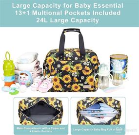 img 3 attached to 🐨 COALA HOLA 4 in 1 Portable Baby Diaper Bag Backpack: Changing Station, Waterproof Baby Travel Bags, and Mommy-Sunflower Essential Accessories