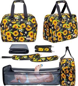 img 4 attached to 🐨 COALA HOLA 4 in 1 Portable Baby Diaper Bag Backpack: Changing Station, Waterproof Baby Travel Bags, and Mommy-Sunflower Essential Accessories