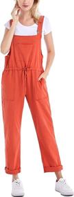 img 3 attached to Gihuo Womens Adjustable Overalls Jumpsuit（Black S） Women's Clothing - Jumpsuits, Rompers & Overalls