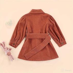 img 1 attached to 👗 Kids Toddler Baby Girl Fall Winter Clothes Long Sleeve Shirt Dress with Strappy Lace-up Camisole Vest Playwear Dresses by RSRZRCJ