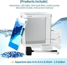img 2 attached to 🐠 ERAARK Smart Aquarium Kit 1.5 Gallon Betta Fish Tank – Self-Cleaning, Bluetooth-enabled, Filtered LED Fish Tank with Decorative Sand, Water Pump – Complete Starter Kit for Fish Bowl
