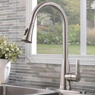 upgrade your kitchen with friho's modern commercial stainless steel faucet with high arc and pull down sprayer logo