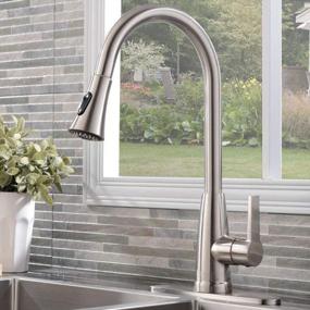 img 4 attached to Upgrade Your Kitchen With Friho'S Modern Commercial Stainless Steel Faucet With High Arc And Pull Down Sprayer