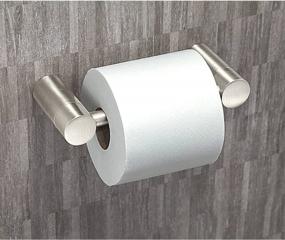 img 2 attached to Brushed Nickel Toilet Paper Holder Wall Mount - Bathroom Hardware Accessory Collection Alignment