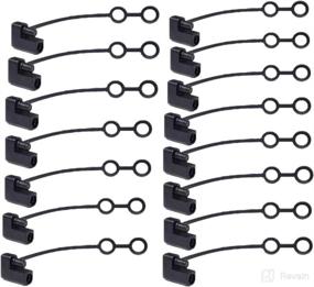 img 4 attached to 💦 15Pcs SAE Waterproof Cover Cap for Two Pin Plug Replacement Weather Cap - Ideal for DC Power Solar Automotive Connector