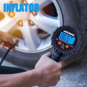 img 2 attached to Optimized VICRING Digital Tire Inflator 250 PSI with Backlit Pressure Gauge, Portable Auto Shut Off Air Compressor Accessories, Rubber Hose and Quick Connect Coupler Included