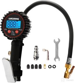 img 4 attached to Optimized VICRING Digital Tire Inflator 250 PSI with Backlit Pressure Gauge, Portable Auto Shut Off Air Compressor Accessories, Rubber Hose and Quick Connect Coupler Included