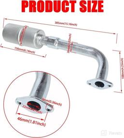 img 2 attached to 🏎️ GREHUA Performance Upgrade Exhaust Pipe Muffler Kit with Heat Shield for Predator 79cc 3.0HP 98cc Coleman Powersport CT100U CC100X Engine Go Kart Mini Bike Parts Motor