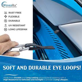 img 1 attached to 🌊 WAVESRX Soft Loops Jet Ski Cleats (5PK) – Secure Anchoring Points for Docking Bumpers & Fenders, Anchoring Line & Bungee Dock Rope – An Essential Accessory for WaveRunners, SeaDoos & Other PWCs