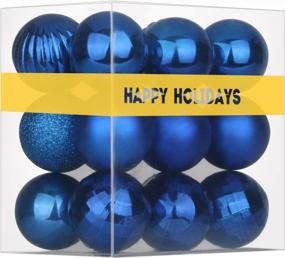img 4 attached to Set Of 18Pcs Shatterproof Hanging Balls - Large Christmas Tree Decoration Ornaments In Royal Blue 3.2 For New Year, Easter And Valentine'S Day Holiday Decorations