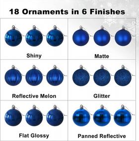 img 3 attached to Set Of 18Pcs Shatterproof Hanging Balls - Large Christmas Tree Decoration Ornaments In Royal Blue 3.2 For New Year, Easter And Valentine'S Day Holiday Decorations