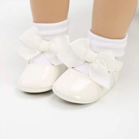 img 3 attached to Adorable Anti-Slip Baby Girls Mary Jane Flats For Weddings And More!