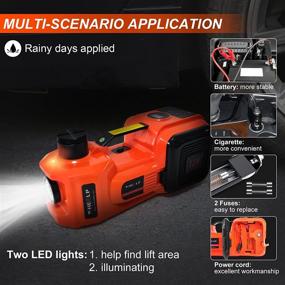 img 1 attached to 🔧 Revolutionary E-HEELP Electric Car Jack Kit: 5Ton 12V Hydraulic Car Jack Lift with LCD - Ultimate Solution for Effortless SUV, MPV, Sedan, and Truck Tire Changing, Garage Repairs