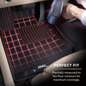 img 1 attached to 🔥 Custom Fit Black Kagu Floor Mat for 2013-2022 Acura ILX - 1st and 2nd Row - 3D MAXpider