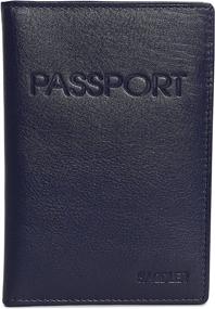 img 3 attached to 👜 Luxurious Navy Leather Passport Holder & Travel Wallets for Women - SADDLER (Gift Boxed)