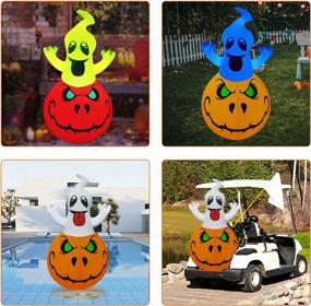 img 2 attached to Make Your Festivals Merry With IOKUKI'S Outdoor Inflatable Decoration - 5Ft, Color Changing LED Lights, Remote & Timer - Perfect For Christmas And Thanksgiving!