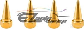 img 2 attached to EZAUTOWRAP 4PCs Gold Long Spike Spiked Tire Valve Stem Caps Metal Thread Wheel Tires TVC17
