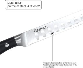 img 1 attached to FISSMAN DEMI CHEF Series 6-Inch Slicing Knife Made Of German Stainless Steel X50CrMoV15 For Superior Cutting Performance