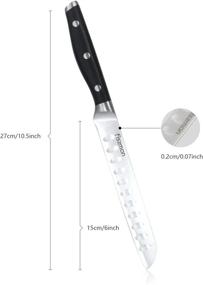 img 3 attached to FISSMAN DEMI CHEF Series 6-Inch Slicing Knife Made Of German Stainless Steel X50CrMoV15 For Superior Cutting Performance