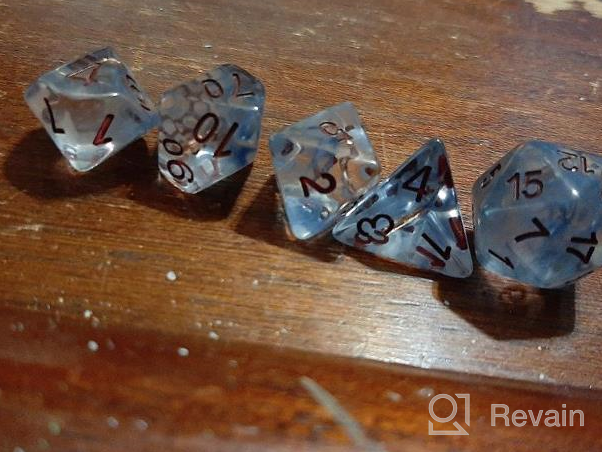 img 1 attached to 7-Piece Wizard Themed Polyhedral DND Dice Set With Magic Wand For Role Playing Games Such As Dungeons And Dragons RPG, MTG, And Table Games - Perfect For Dice Collectors And Gamers review by Anurak Grubb