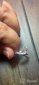 img 4 attached to Боруо 925 стерлинговое серебро с кубическим цирконием Принцесса Корона Tiara Обручальное кольцо Вечная любовь 4-12