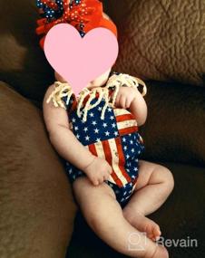 img 2 attached to Show Your Patriotism With Our Newborn Baby Girl'S 4Th Of July Outfit Featuring USA Flag, Stars And Stripes, Tassel Romper, And Headband