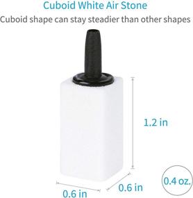 img 2 attached to 🐠 Pawfly 1.2 Inch White Cuboid Bubble Air Stone Diffuser Bubbler Airstones for Aquarium Fish Tank and Pump, Pack of 10