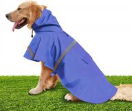 stay stylish and safe in the rain with ninemax dog raincoat - adjustable pet jacket with reflective strip for medium to large dogs logo