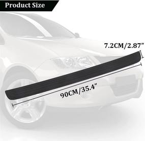 img 3 attached to Pincuttee Universal Rear Bumper Protector Guard for Cars - Black Rubber Scratch-Resistant Trunk Door Entry Guard, Trim Cover Accessory (1 Pack, Black Sport)