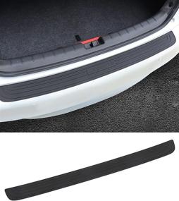 img 4 attached to Pincuttee Universal Rear Bumper Protector Guard for Cars - Black Rubber Scratch-Resistant Trunk Door Entry Guard, Trim Cover Accessory (1 Pack, Black Sport)