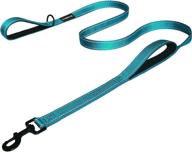 🐾 reflective dual handle dog leash - 6ft long traffic padded leash for training control, heavy duty double handles lead for large or medium dogs logo