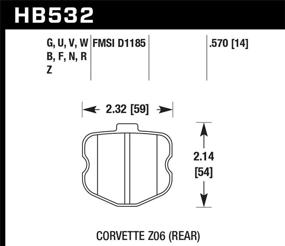 img 1 attached to 🦅 Hawk HB532F.570 HPS Ceramic Brake Pads for Enhanced Performance