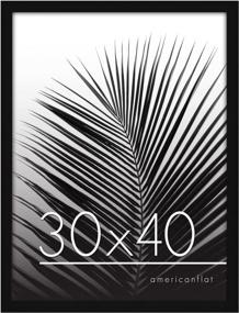 img 4 attached to Americanflat 30X40 Black Poster Frame - Composite Wood With Polished Plexiglass, Horizontal & Vertical Wall Hanging Hardware Included