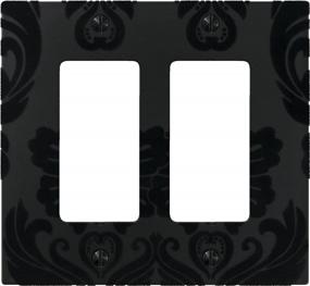 img 1 attached to Amerelle Damask Double Rocker Composite Wallplate In Black