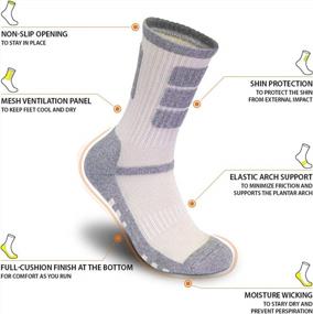 img 3 attached to DEARMY 5-Pack Men'S Cushioned Hiking Crew Socks With Multi-Performance And Moisture-Wicking For Year-Round Comfort