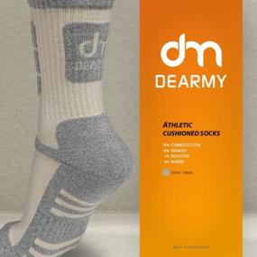 img 2 attached to DEARMY 5-Pack Men'S Cushioned Hiking Crew Socks With Multi-Performance And Moisture-Wicking For Year-Round Comfort