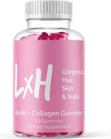 img 3 attached to Get Gorgeous Hair And Healthy Skin With LxH Mixed Berry Biotin & Collagen Gummy Vitamins + Purple Shampoo Bundle For Blondes