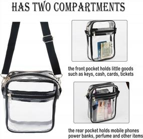 img 1 attached to Clear Crossbody Purse Bag With Inner Pocket, Stadium Approved For Weddings, Concerts, Festivals, And Sports Events - WEDDINGHELPER
