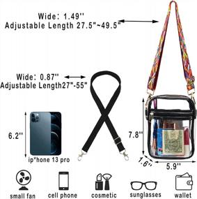 img 3 attached to Прозрачная сумка-кошелек через плечо с внутренним карманом, одобренная для проведения свадеб, концертов, фестивалей и спортивных мероприятий на стадионе - WEDDINGHELPER